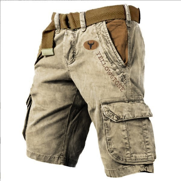 Mens Summer Cargo Shorts Loose Fit