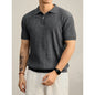 Ribbed Knit Polo Shirt