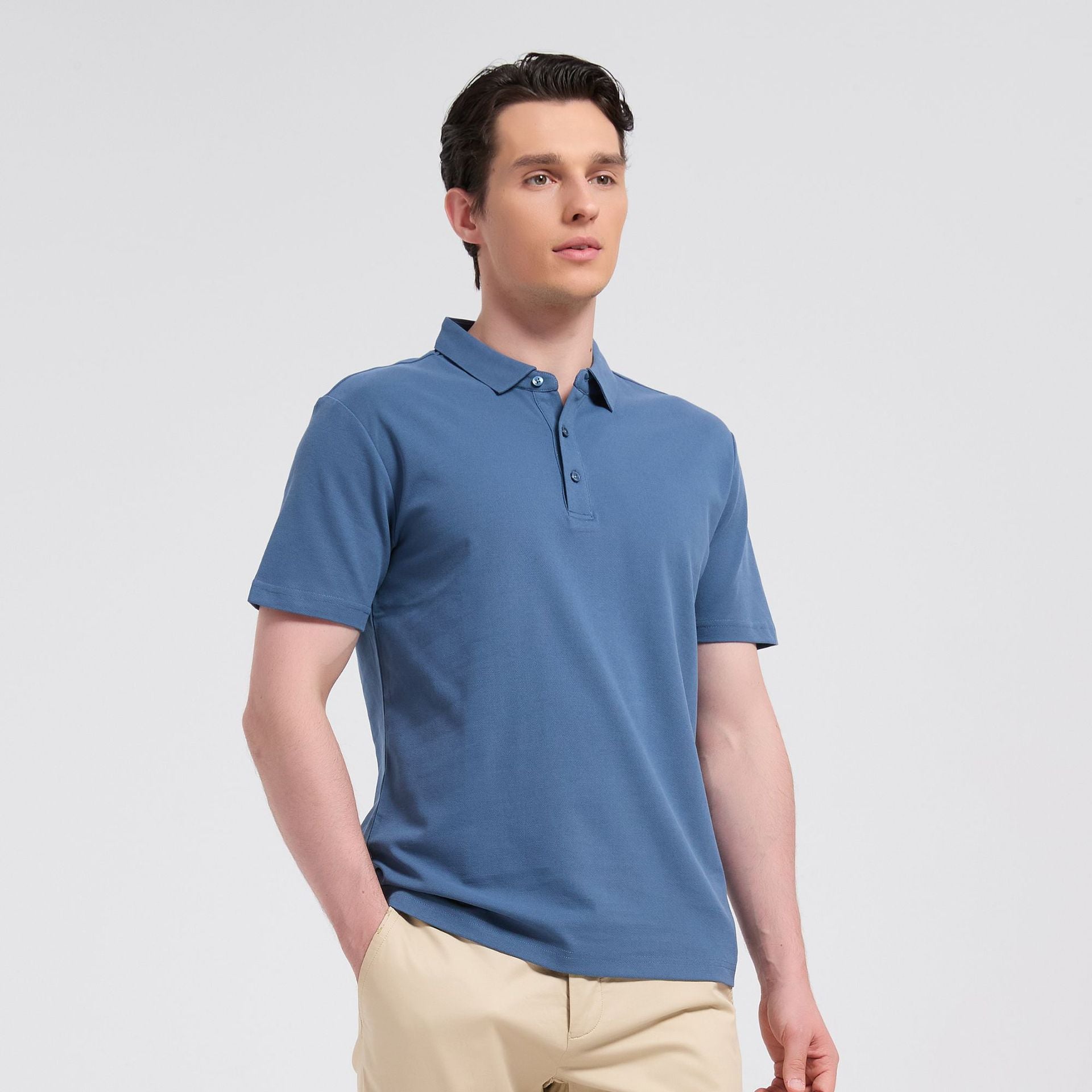 Summer Antibacterial Cotton Polo Shirt