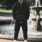 Plus-size fleece-lined loose-fitting casual sportswear set
