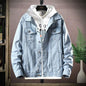 Mens Printed Corduroy Hooded Jacket