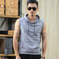 Sleeveless Hooded Vest Men Loose Fit Summer Wear