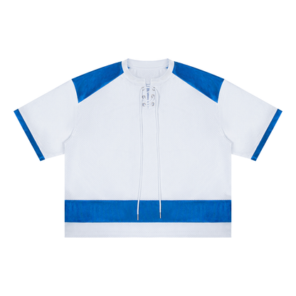 Unisex Raglan Sleeve Mesh Boxy T-Shirt