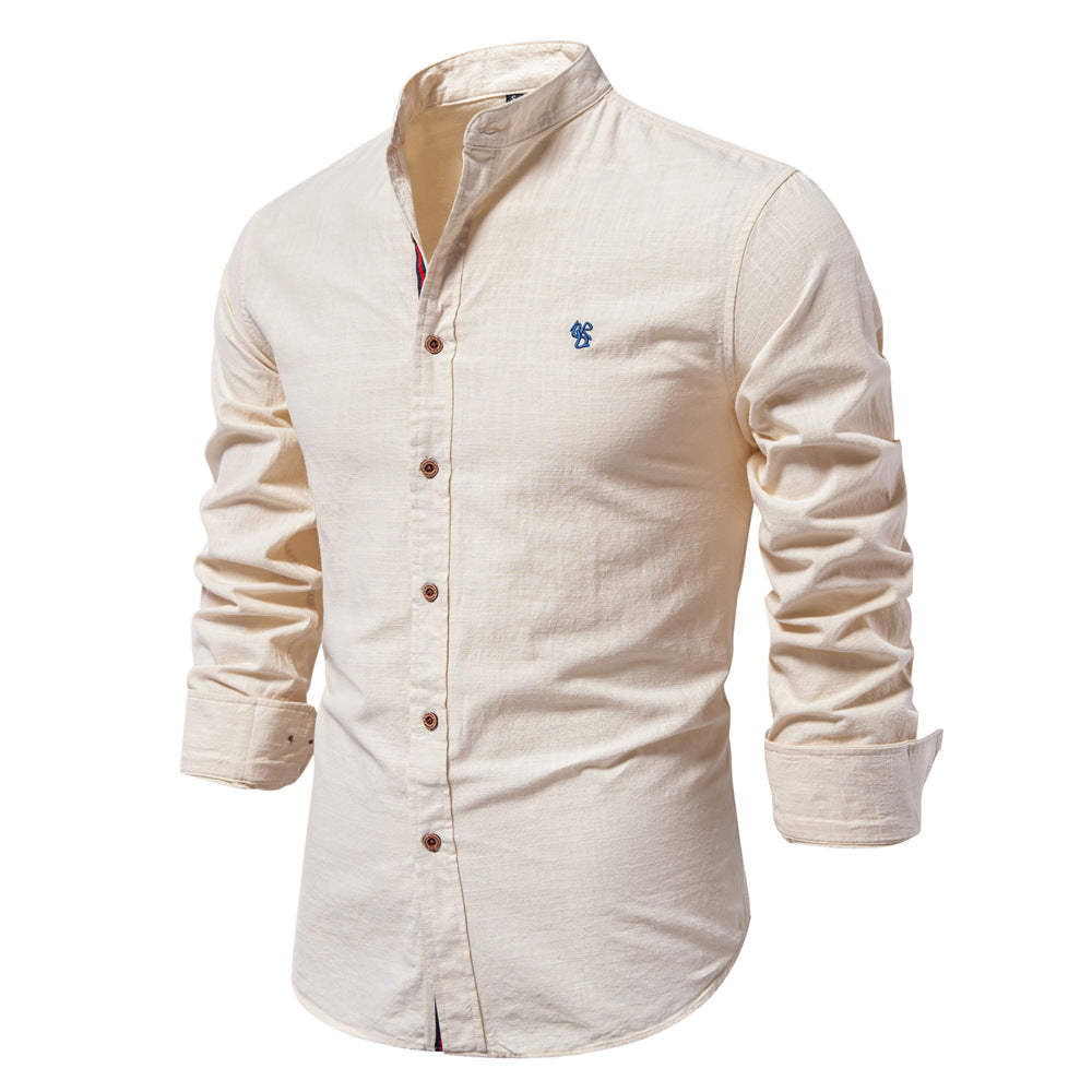 Mens Cotton Long Sleeve Casual Shirt