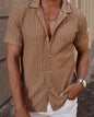 Collared short-sleeved casual shirt