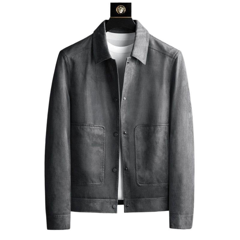 Mens Lapel Collar Wool Blend Jacket