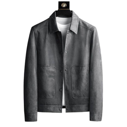 Mens Lapel Collar Wool Blend Jacket