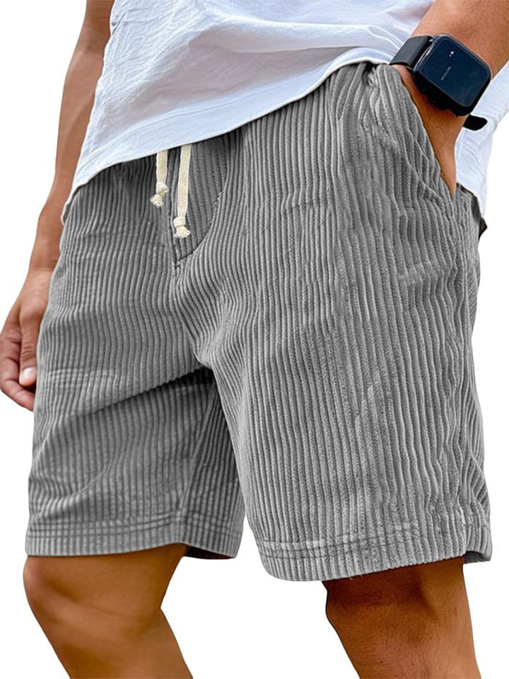 Mens Retro Corduroy Casual Shorts