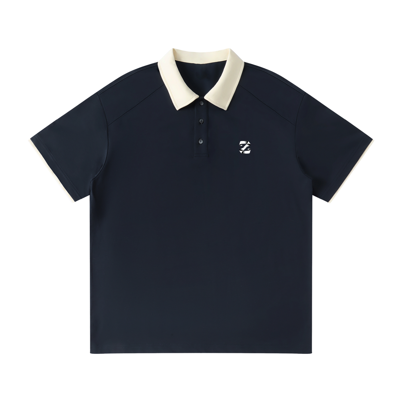 Z Contrast Collar Raglan Polo Shirt