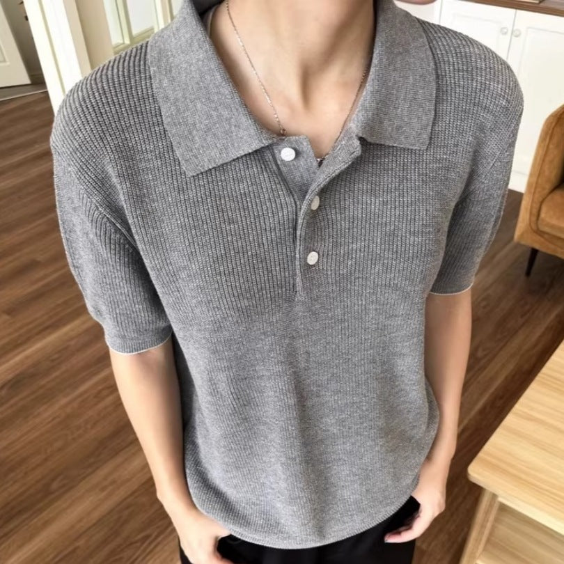 Mens Breathable Slim Fit Polo Shirt