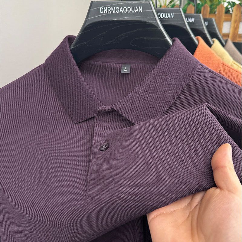 Mens Cotton Polo Shirt Short Sleeve Casual Top