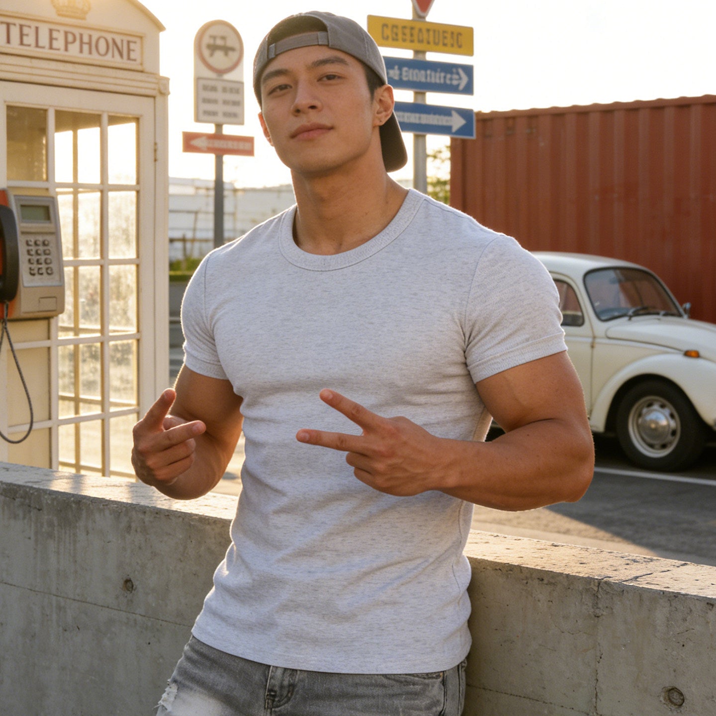 Mens Ribbed Cotton T-Shirt