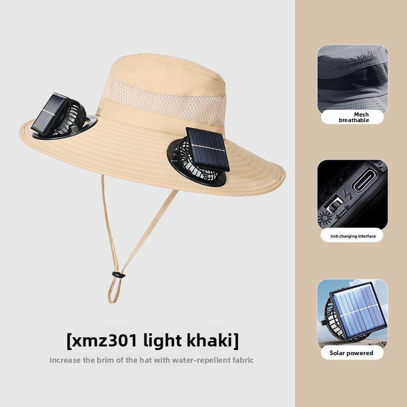 Solar Powered Cooling Hat with Dual Fans