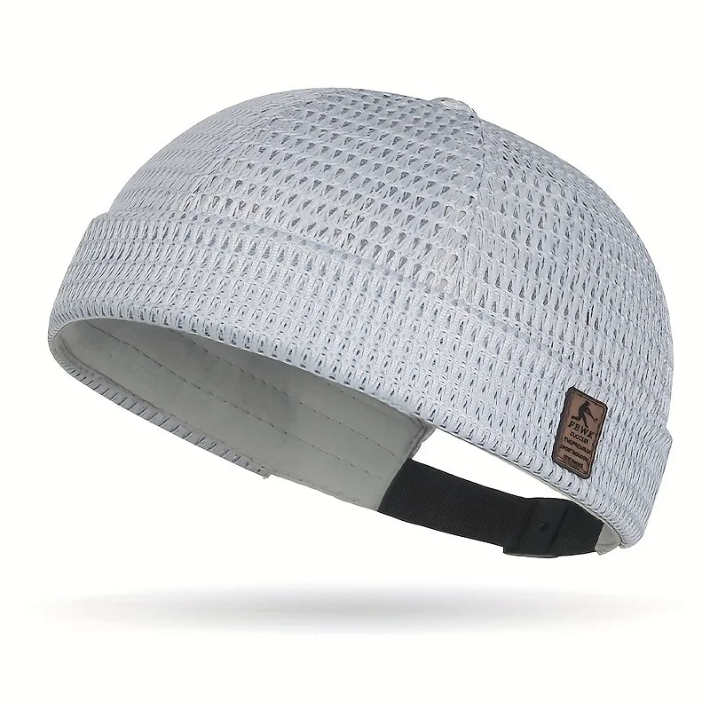 Mesh breathable brimless melon skin hat