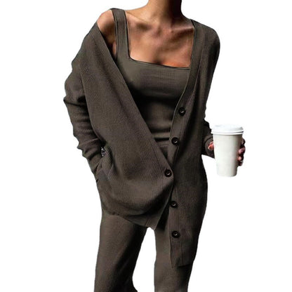 Womens Knitted Three-Piece Set