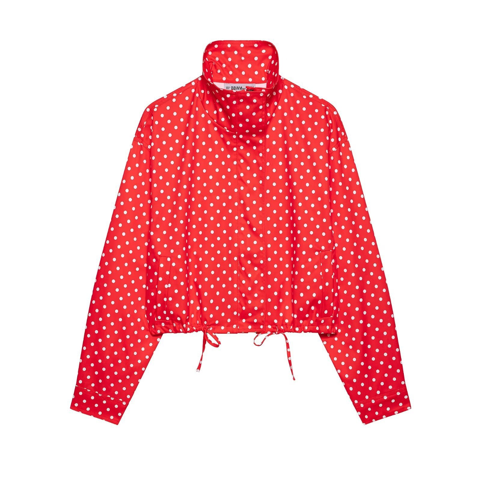 Polka Dot Drawstring Jacket and Pants