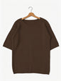 Crew-neck knit sweater