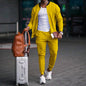 Casual Jacket Suit with Stand Collar