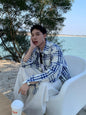 Loose Fit Plaid Shirt Casual Wear
