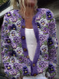 3D Digital Print Cardigan Sweatshirt Jacket