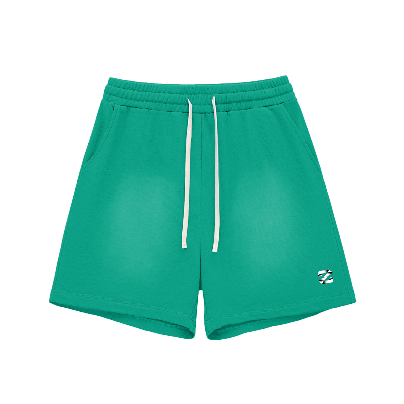 Z Sun Fade Raw Edge Cotton Shorts