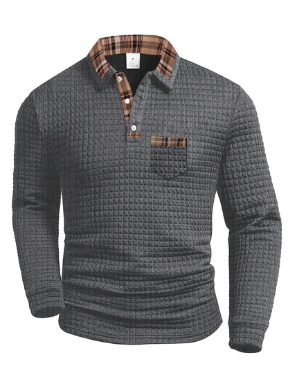 Classic Checkered Mens Polo Shirt