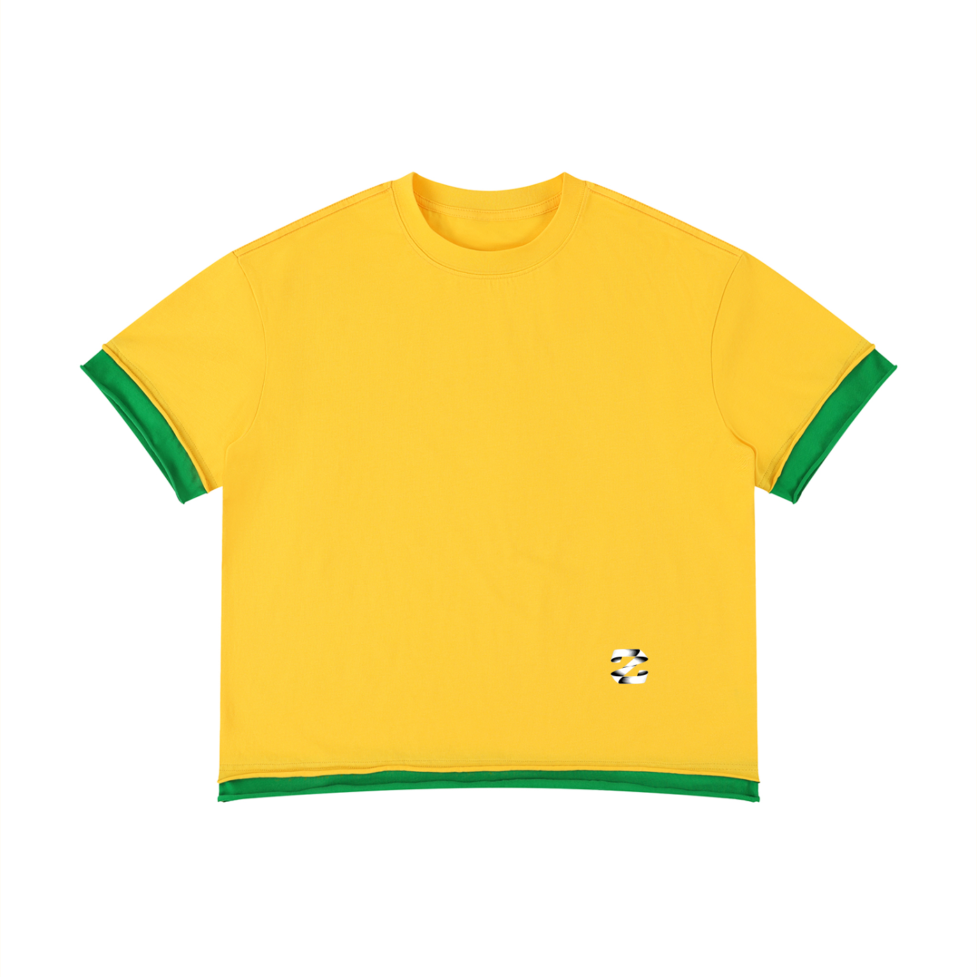 Unisex Boxy Color Block T-Shirt