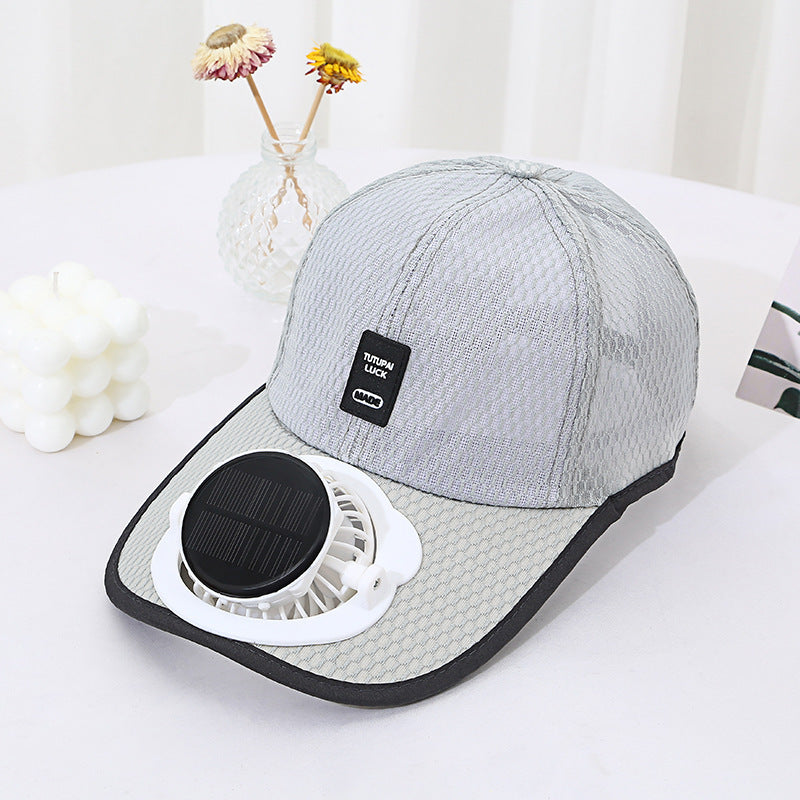 Solar Powered Cooling Hat with Adjustable Fan