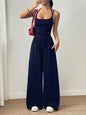 Womens Strapless Wide-Leg Jumpsuit