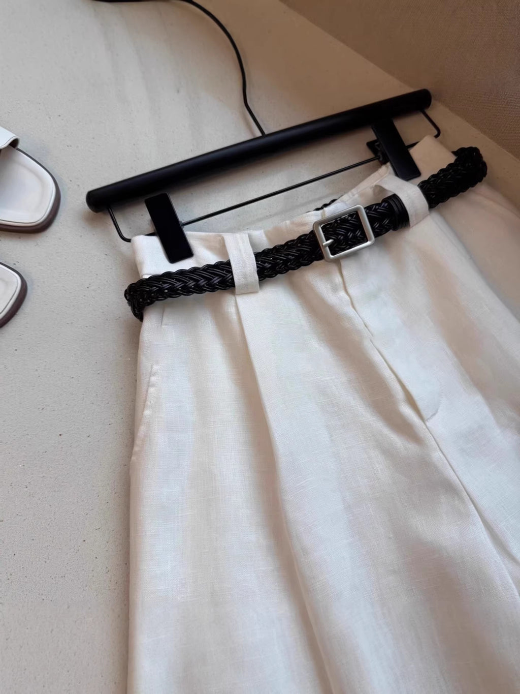 Women's Linen Wide-Leg Shorts