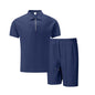 Men's Waffle Knit Short Sleeve T-Shirt and Shorts Set