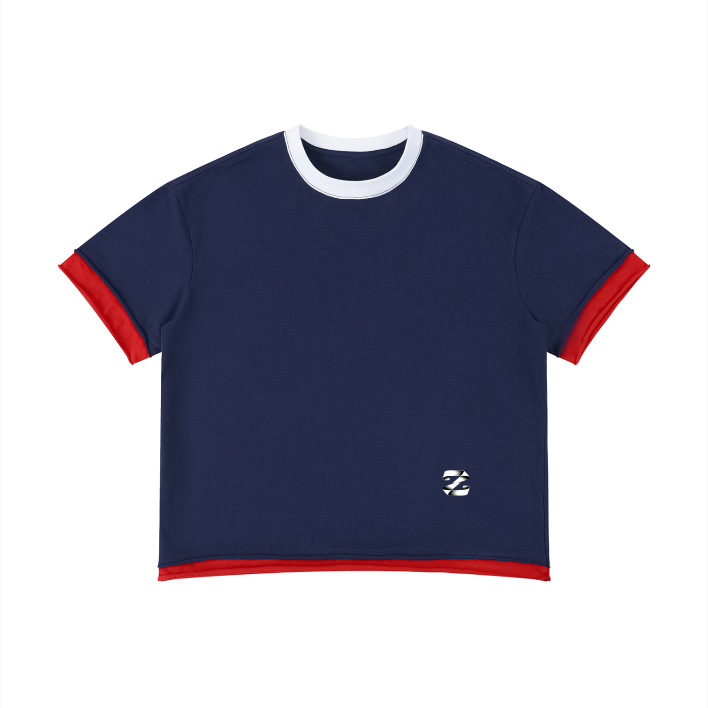 Unisex Boxy Color Block T-Shirt