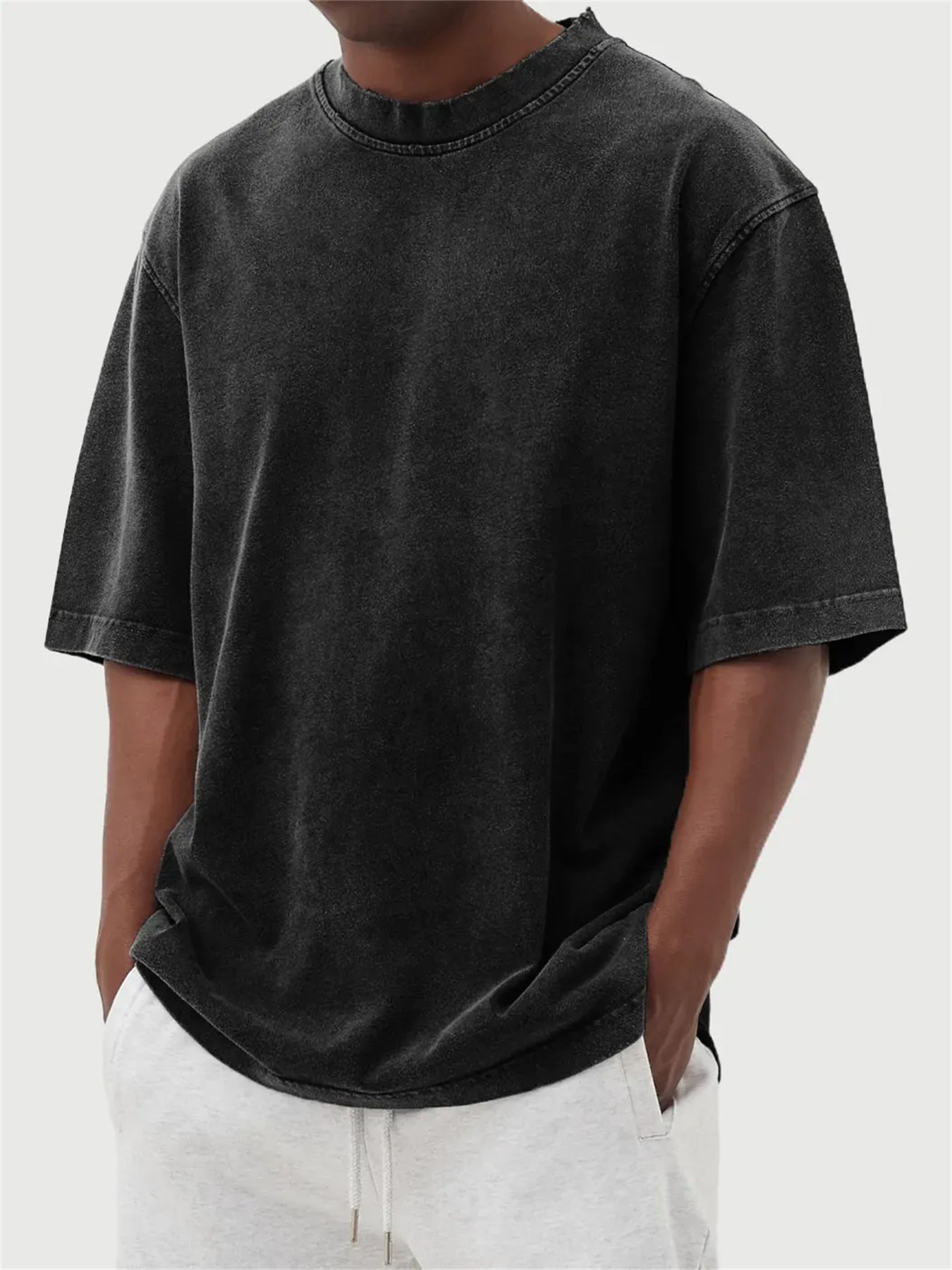 Mens Waffle Print Casual T-shirt