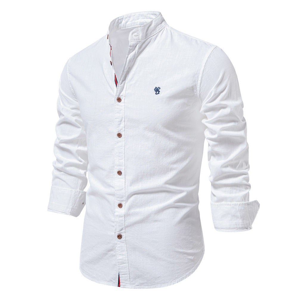 Mens Cotton Long Sleeve Casual Shirt