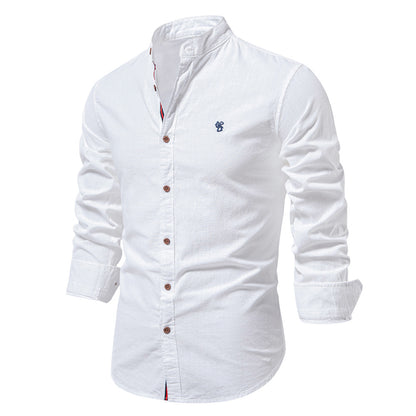 Mens Cotton Long Sleeve Casual Shirt