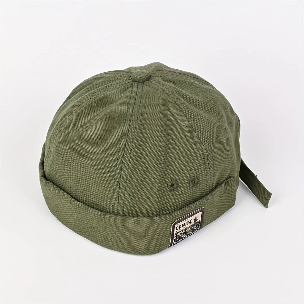 Retro Docker Brimless Rolled Cuff Skull Cap