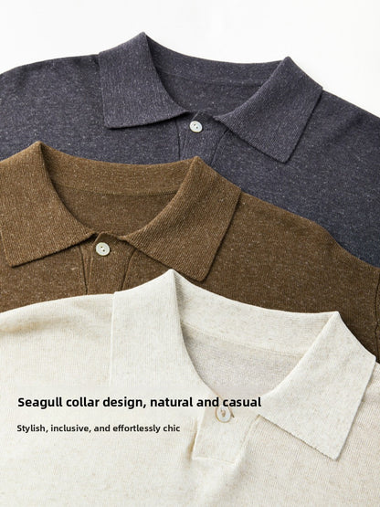 Mens Knitted Polo Shirt