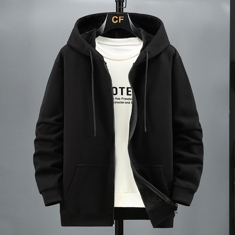 Fleece Lined Hooded Cardigan for Men