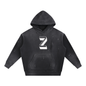 Vintage Washed Frayed Fleece Hoodie