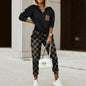 Printed long-sleeved shirts and trousers