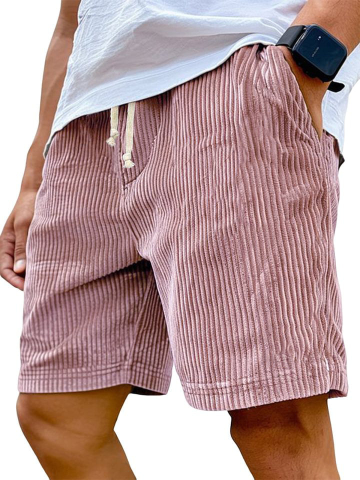Mens Retro Corduroy Casual Shorts