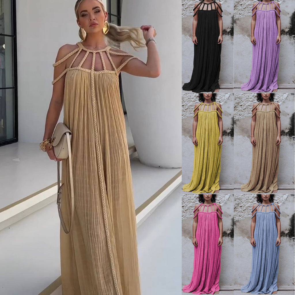 Casual Drawstring A-Line Dress