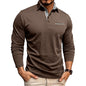 Mens Breathable Polo Shirt Long Sleeve
