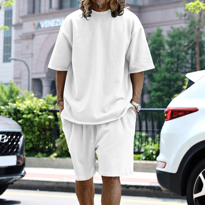 Men's Casual Short Sleeve T-Shirt and Shorts Set