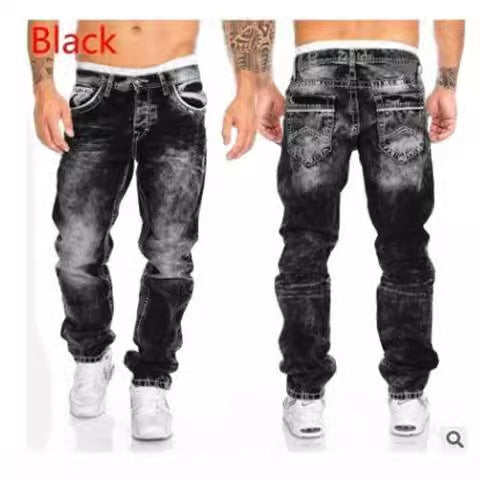 Straight Leg Denim Pants for Men