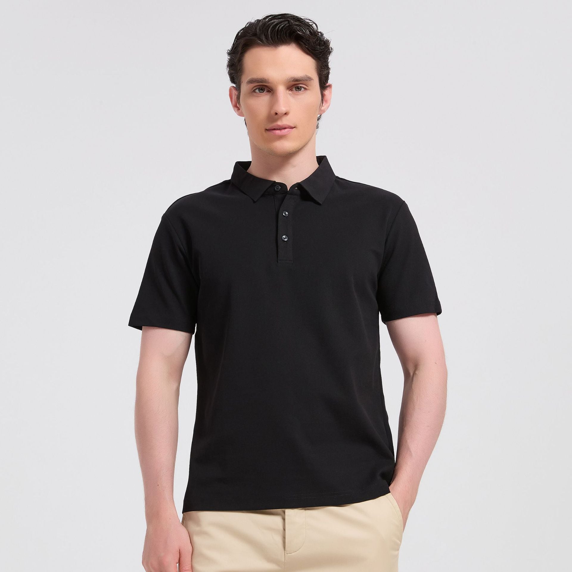 Summer Antibacterial Cotton Polo Shirt