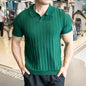 Summer Ice Silk Men Polo Shirt