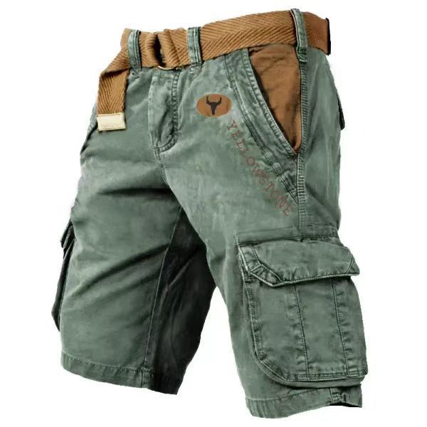 Mens Summer Cargo Shorts Loose Fit