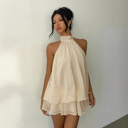 Halter Neck Backless Summer Dress