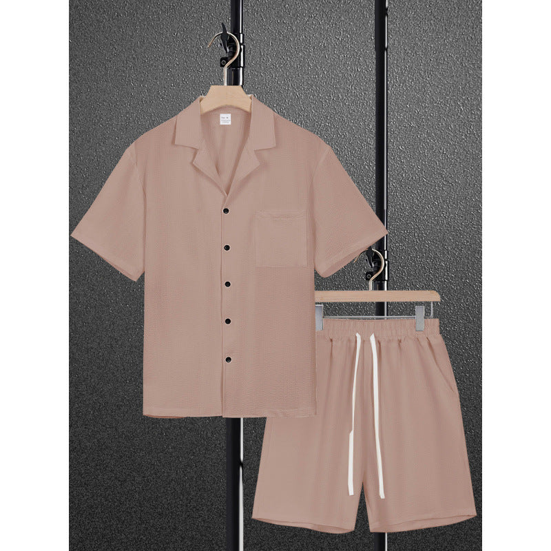Men's Short Sleeve Shirt and Shorts Set